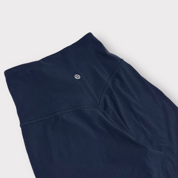 Lululemon Align Wide Leg Crop 23" 2 Navy Nulu High Rise Knit Pull On Pants - Picture 5 of 8